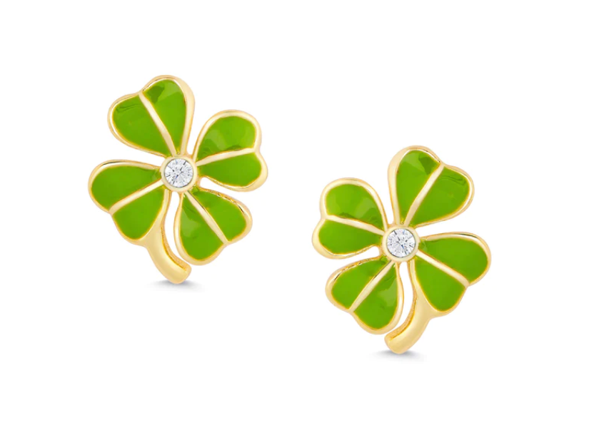 Four Leaf Clover Stud Earrings
