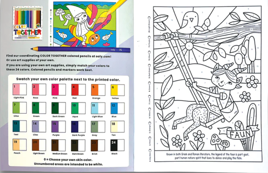 Color By Numbers - Mythical Friends