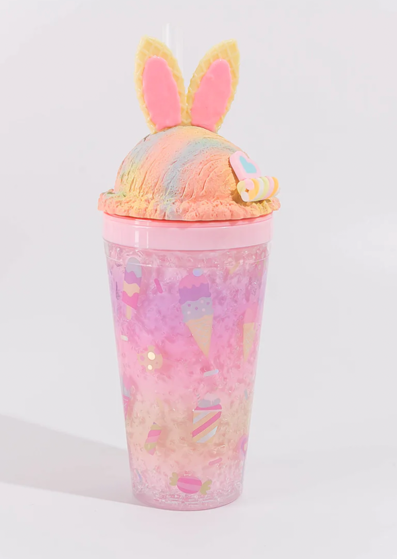 Sweets Rainbow Bunny Tumbler Pink