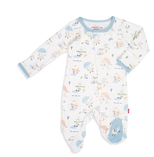Little Duckling Organic Cotton Magnetic Footie
