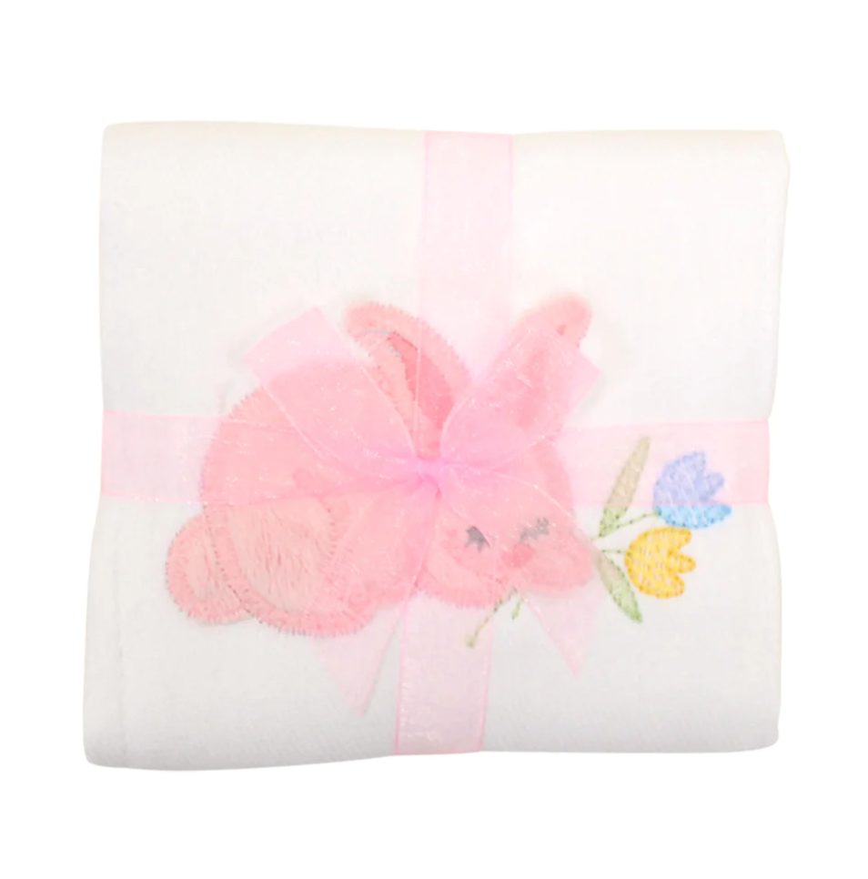 Bunny Applique Burp Cloth