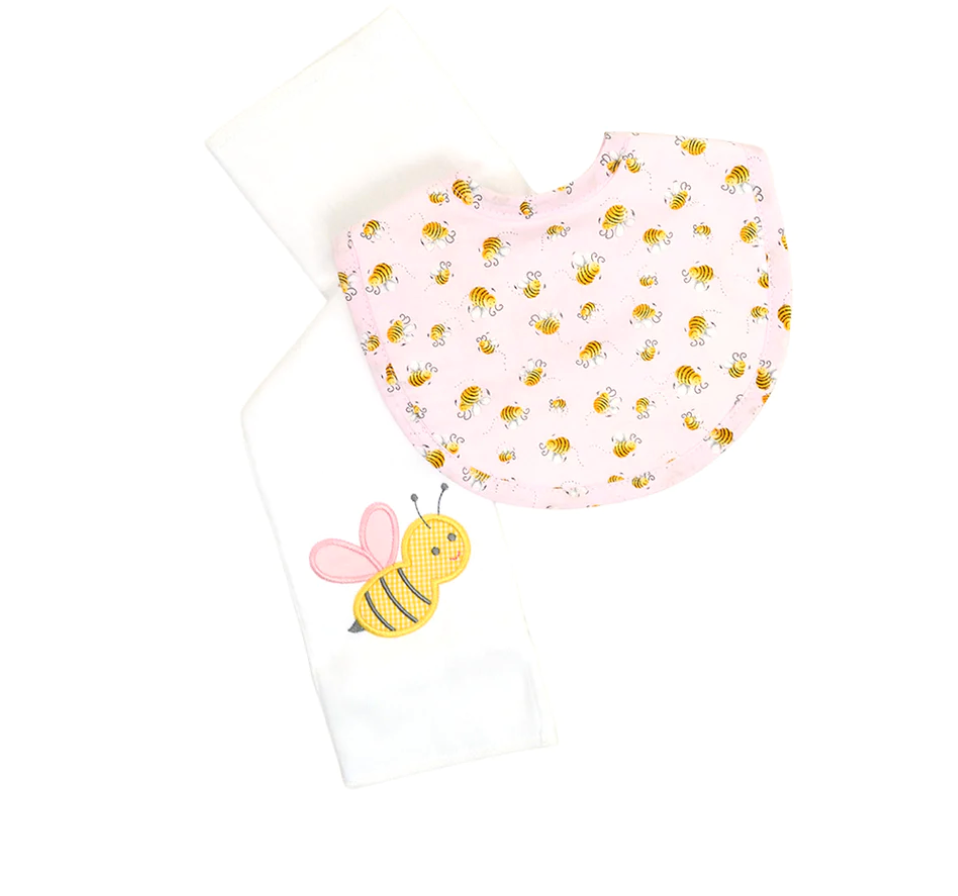Bumble Bee Bib & Burp Box Set