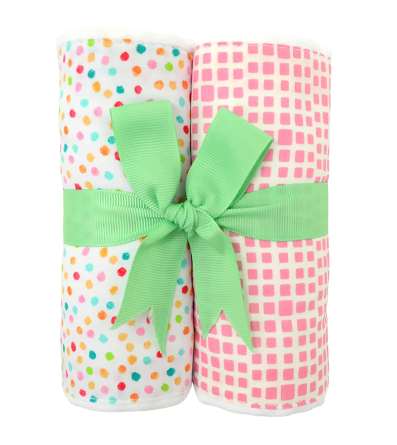 Ice Cream Set of 2 Burp Cloth