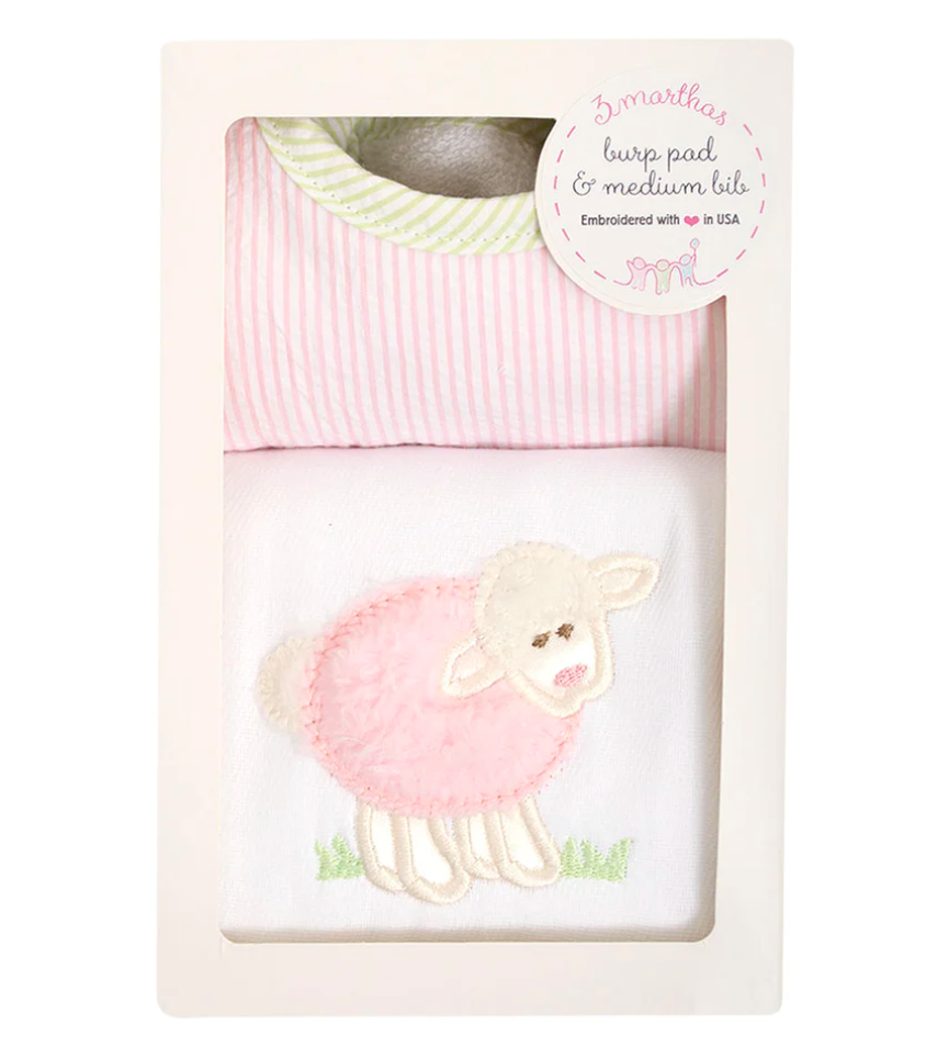 Lamb Basic Bib & Burp Box Set