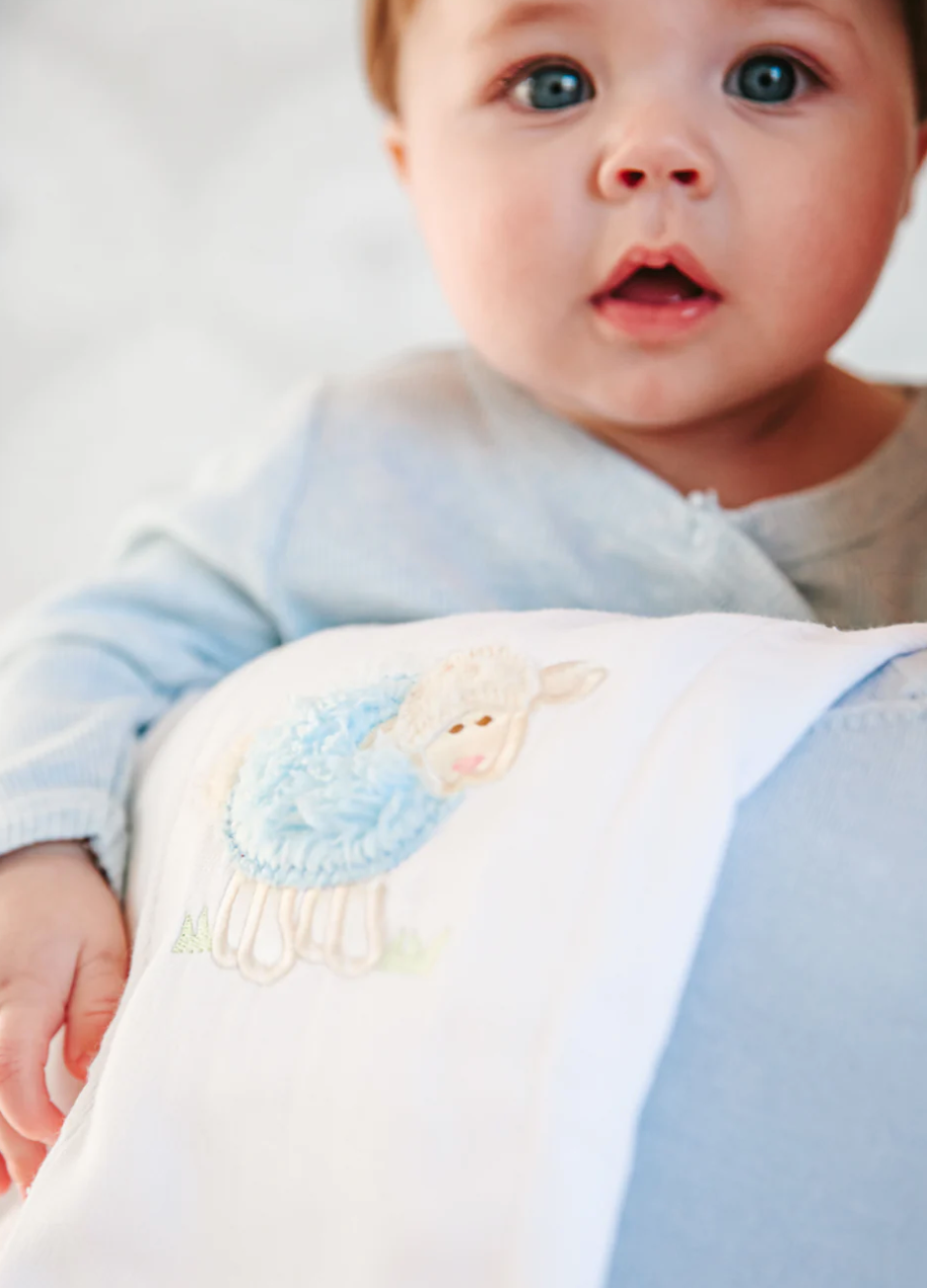 Lamb Applique Burp Cloth
