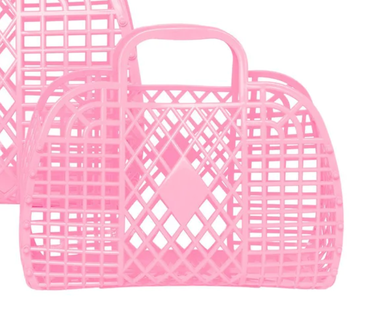 Retro Basket Small Bubblegum Pink