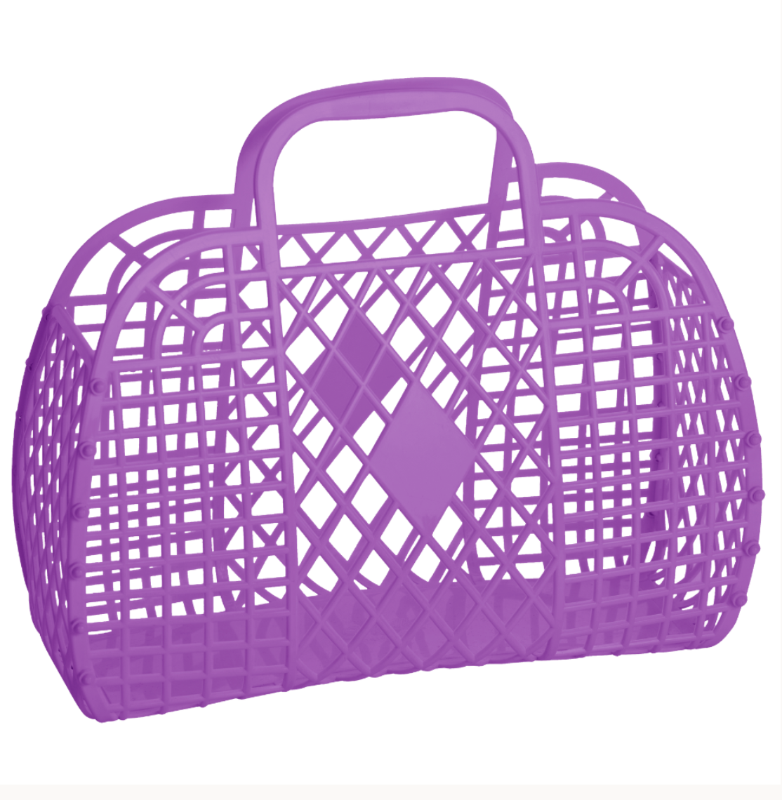 Retro Basket Large Purple