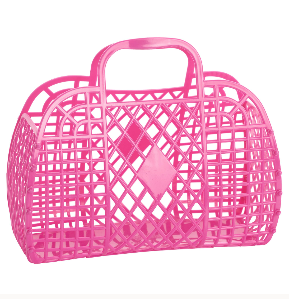 Retro Basket Large Berry Pink