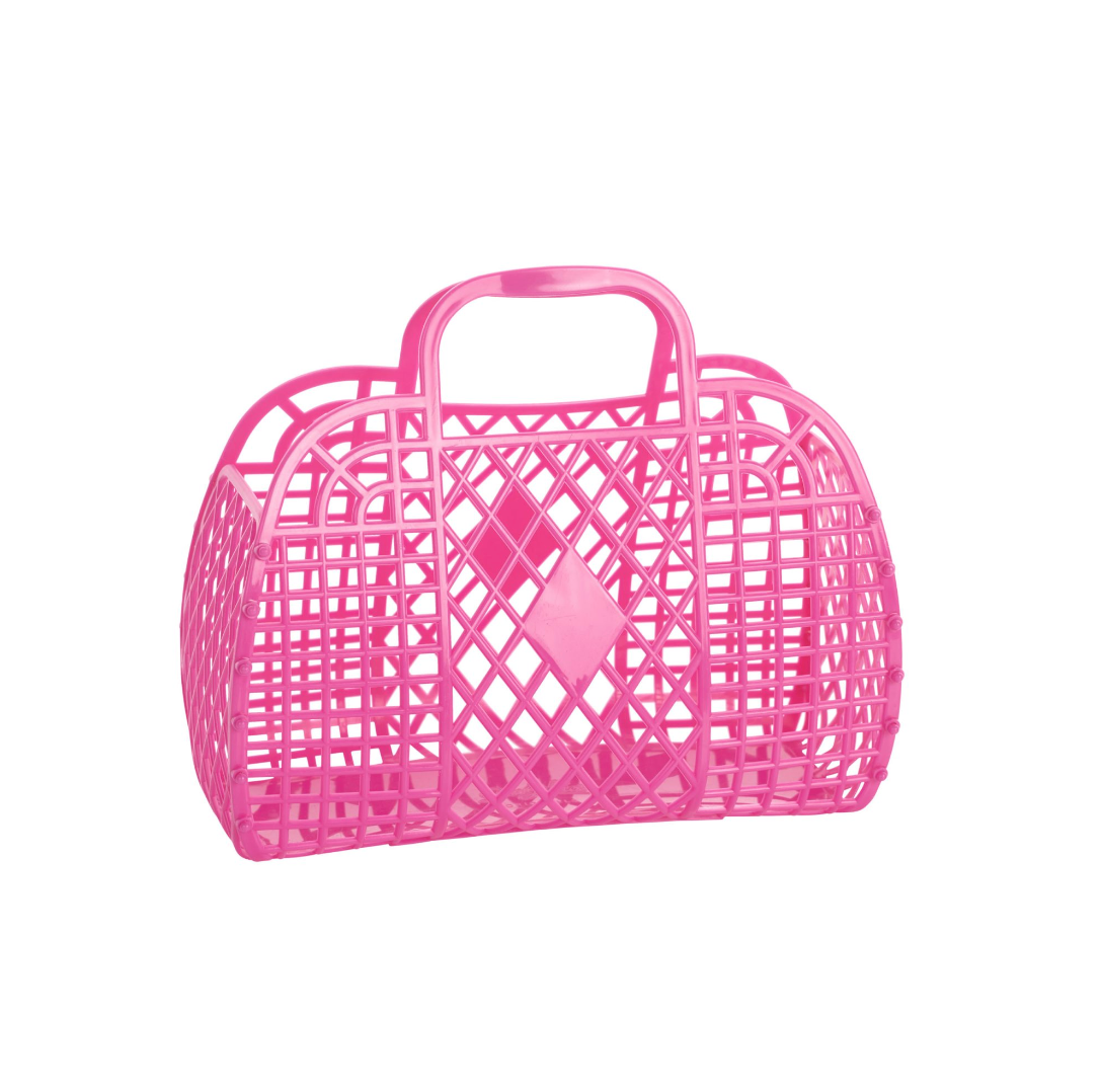 Retro Basket Small Berry Pink