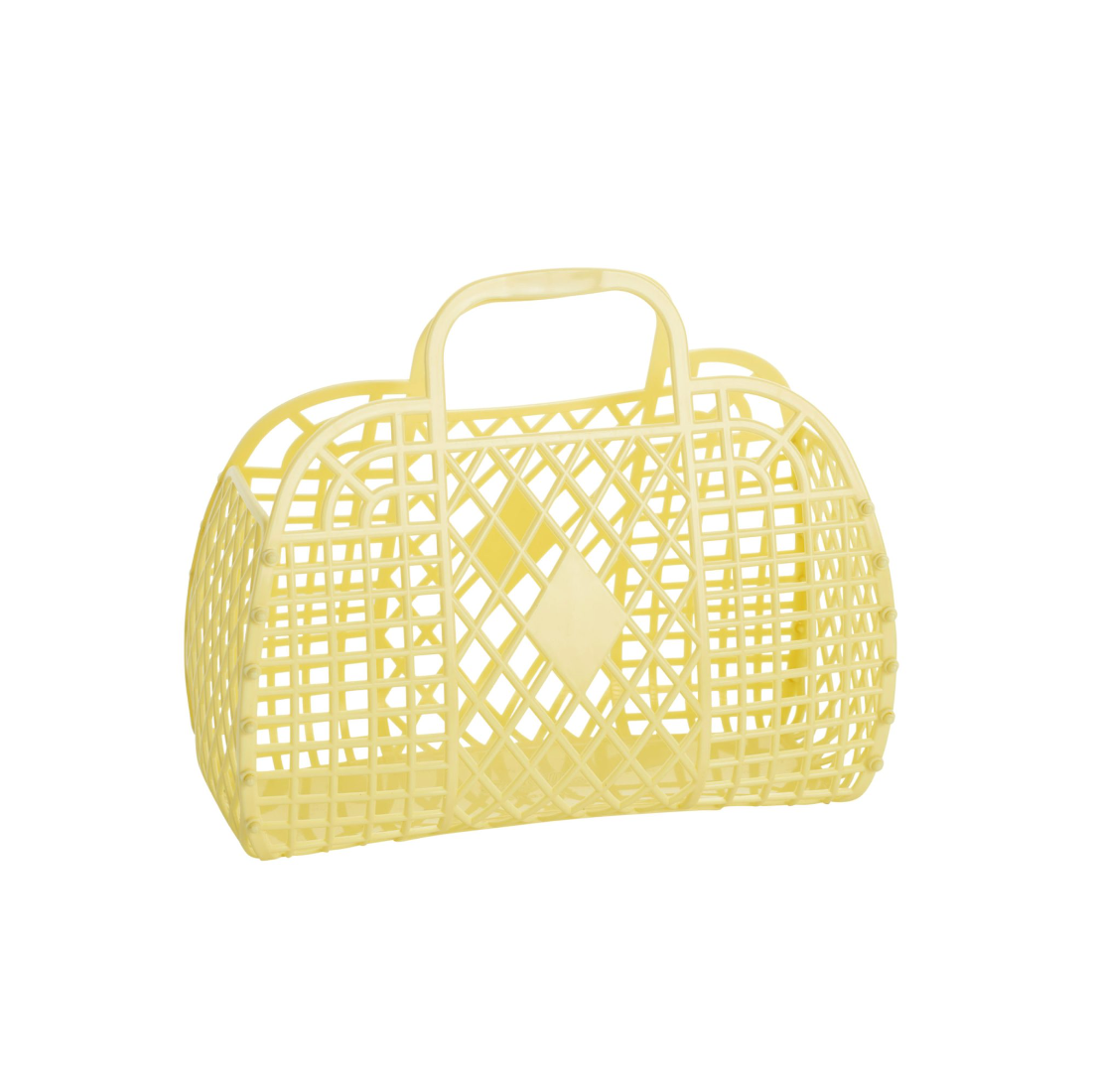 Retro Basket Small Yellow