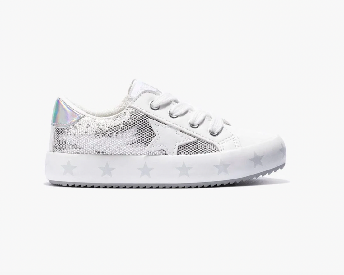 Silver Star Glitter Sneakers