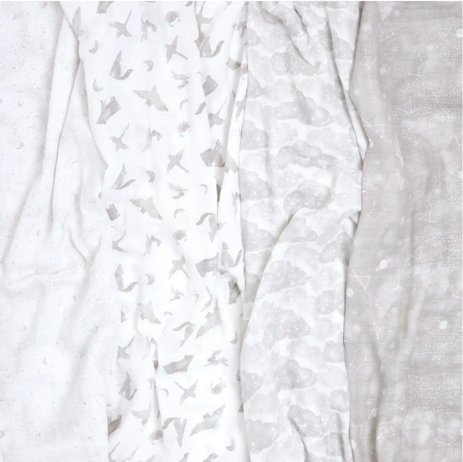 Map The Stars- Organic Muslin Cotton Swaddles 4 Pack