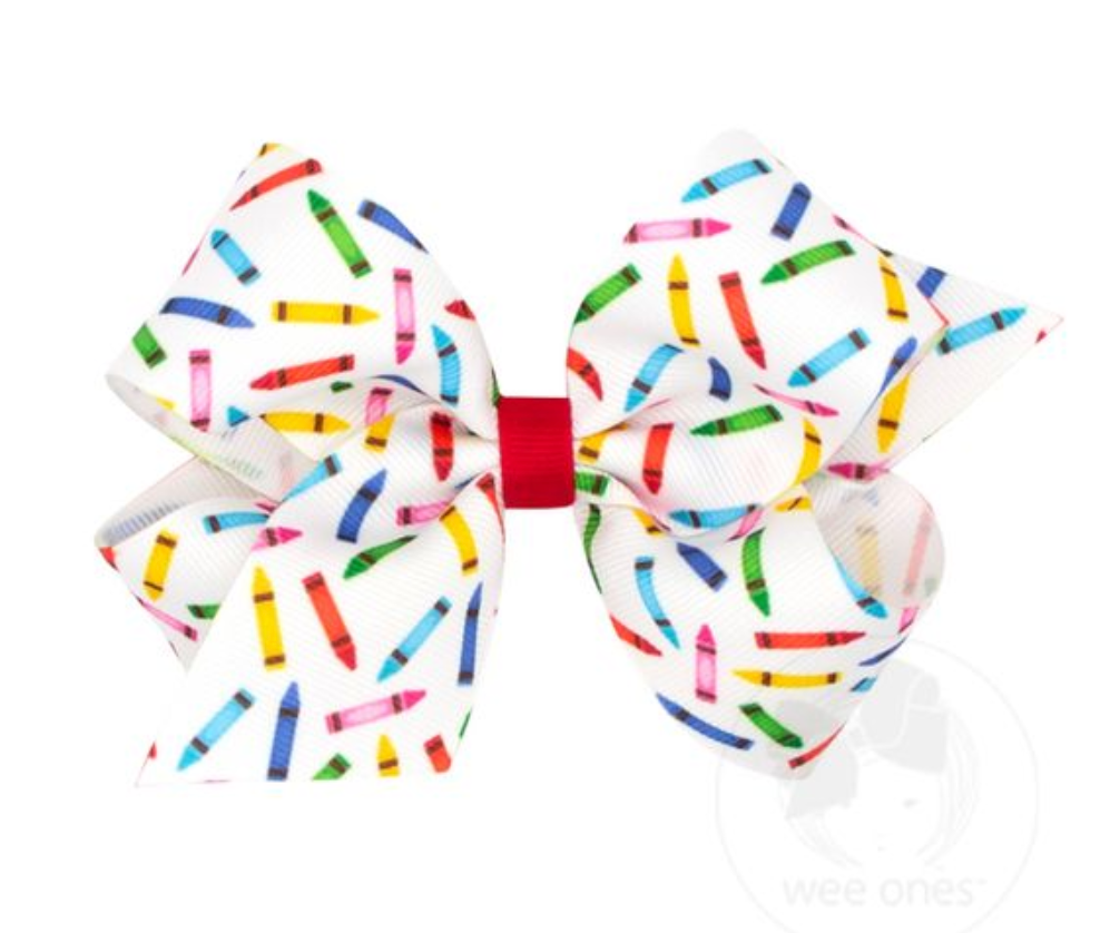 Back To School Print Bows