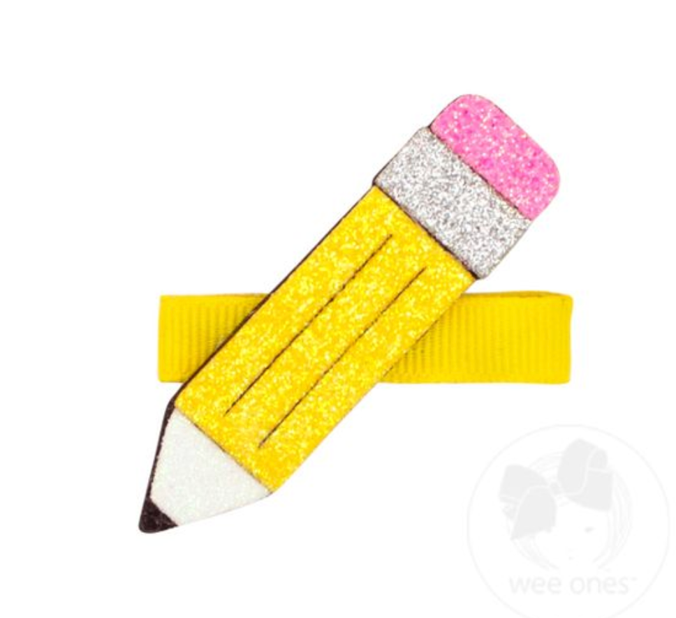 Back To School Layered Glitter Hair Clip
