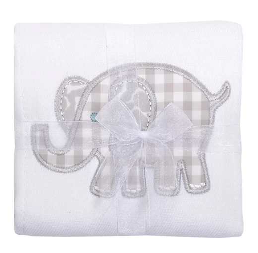 Fancy Burp Pad Grey Elephant