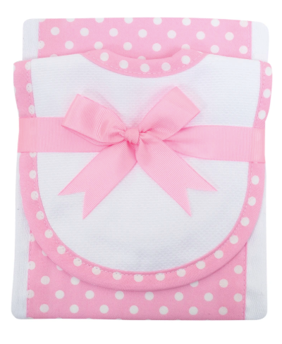 Pinwheel Drooler Bib and Burp Set