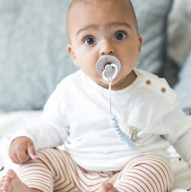 Light Blue Pacifier Clip