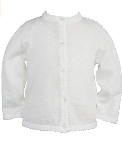 White Scallop Edge Cardigan