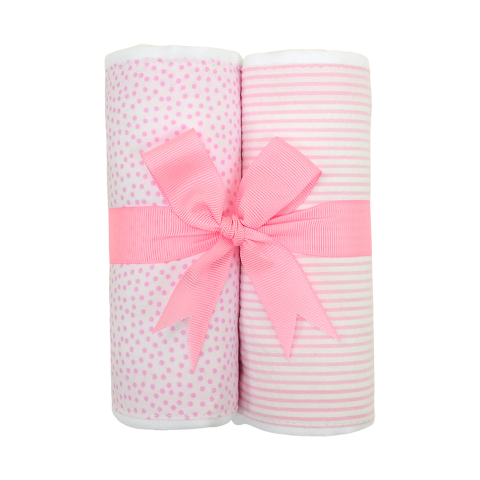 Pink Bunny Set of 2 Burps