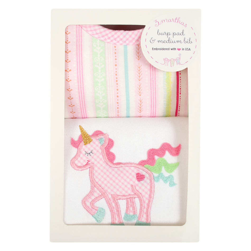 Unicorn Burp/Bib Box Set
