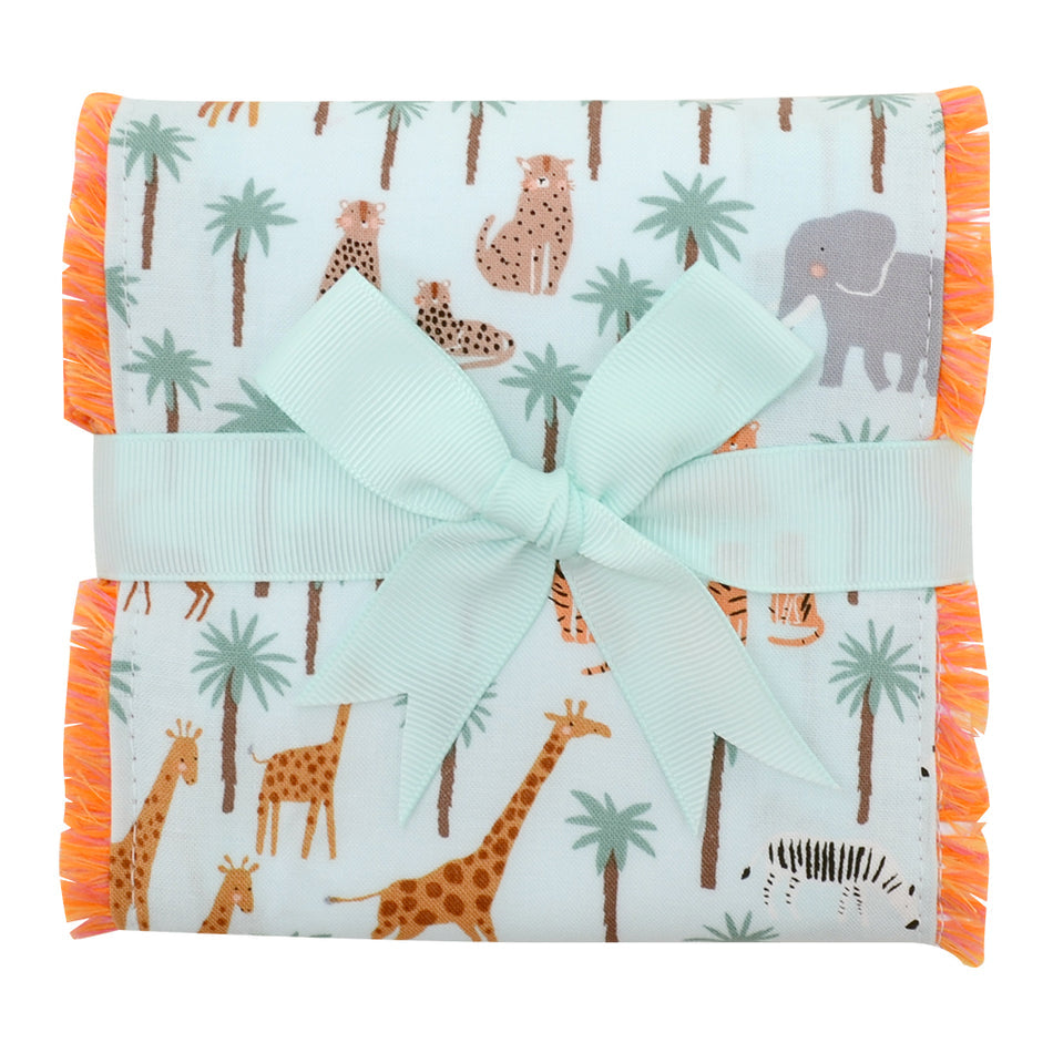 Safari Fancy Fabric Burp