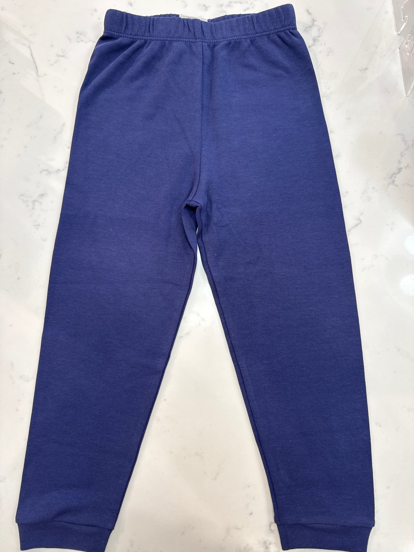 Solid Jogger Pants w/ Cuffs- Navy Blue
