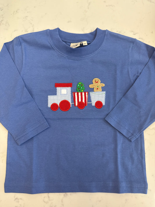 Crochet Christmas Train LS T-Shirt