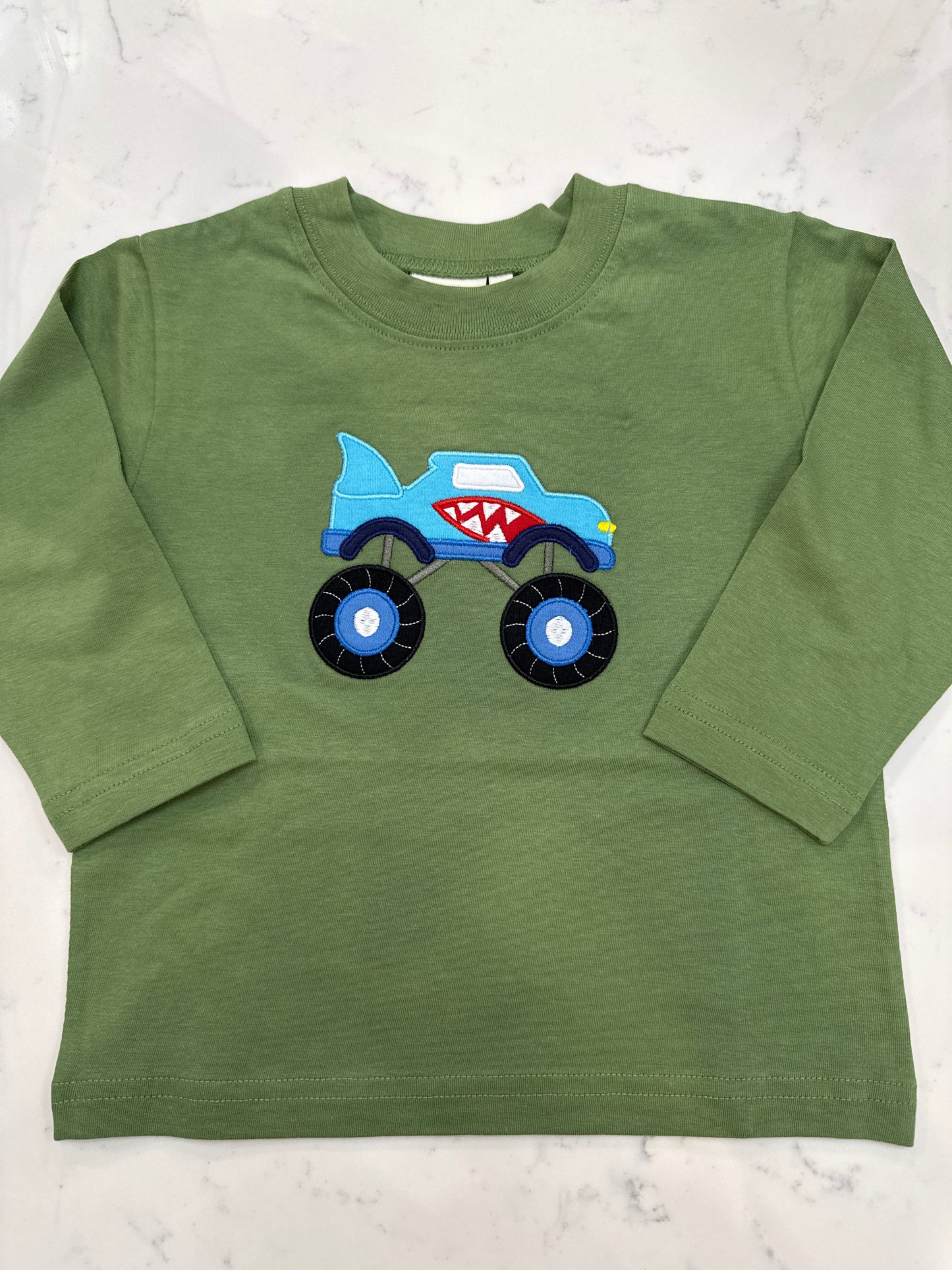 Shark Monster Truck LS T-Shirt