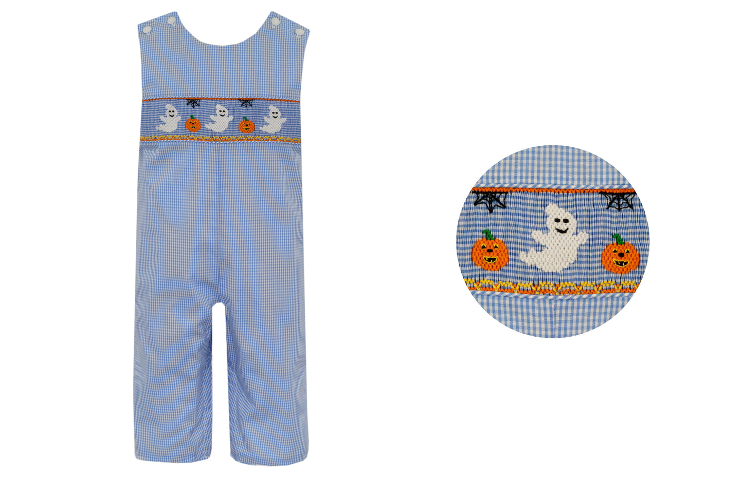 Halloween Blue Gingham Long Jon Jon