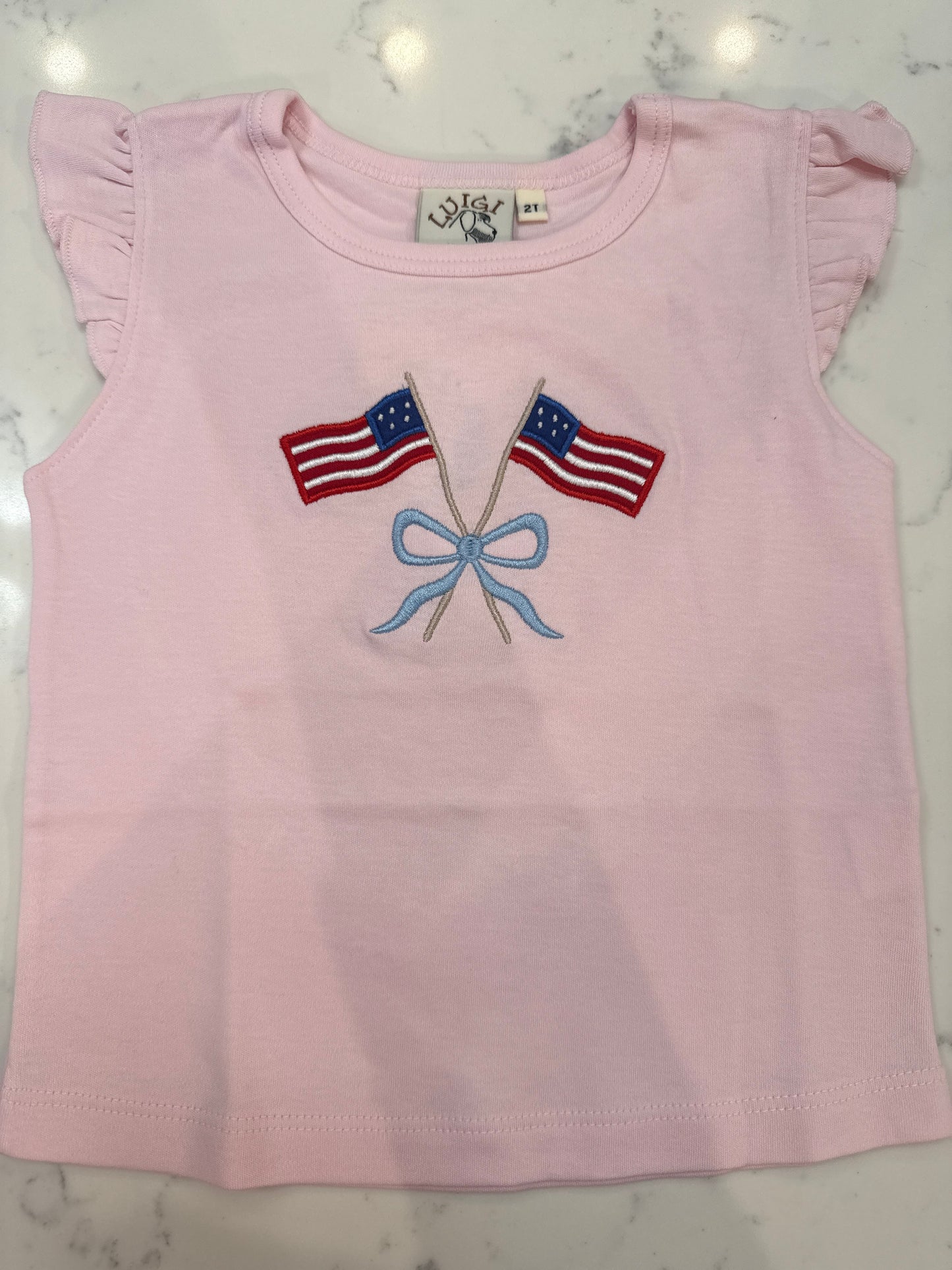 American Flag w/ Bow Shirt