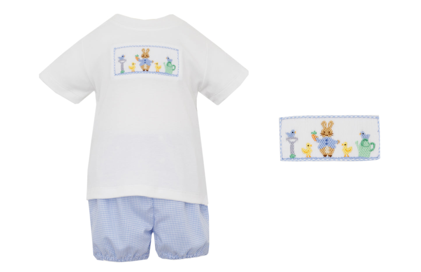 Peter Rabbit Light Blue Gingham Bloomer Set