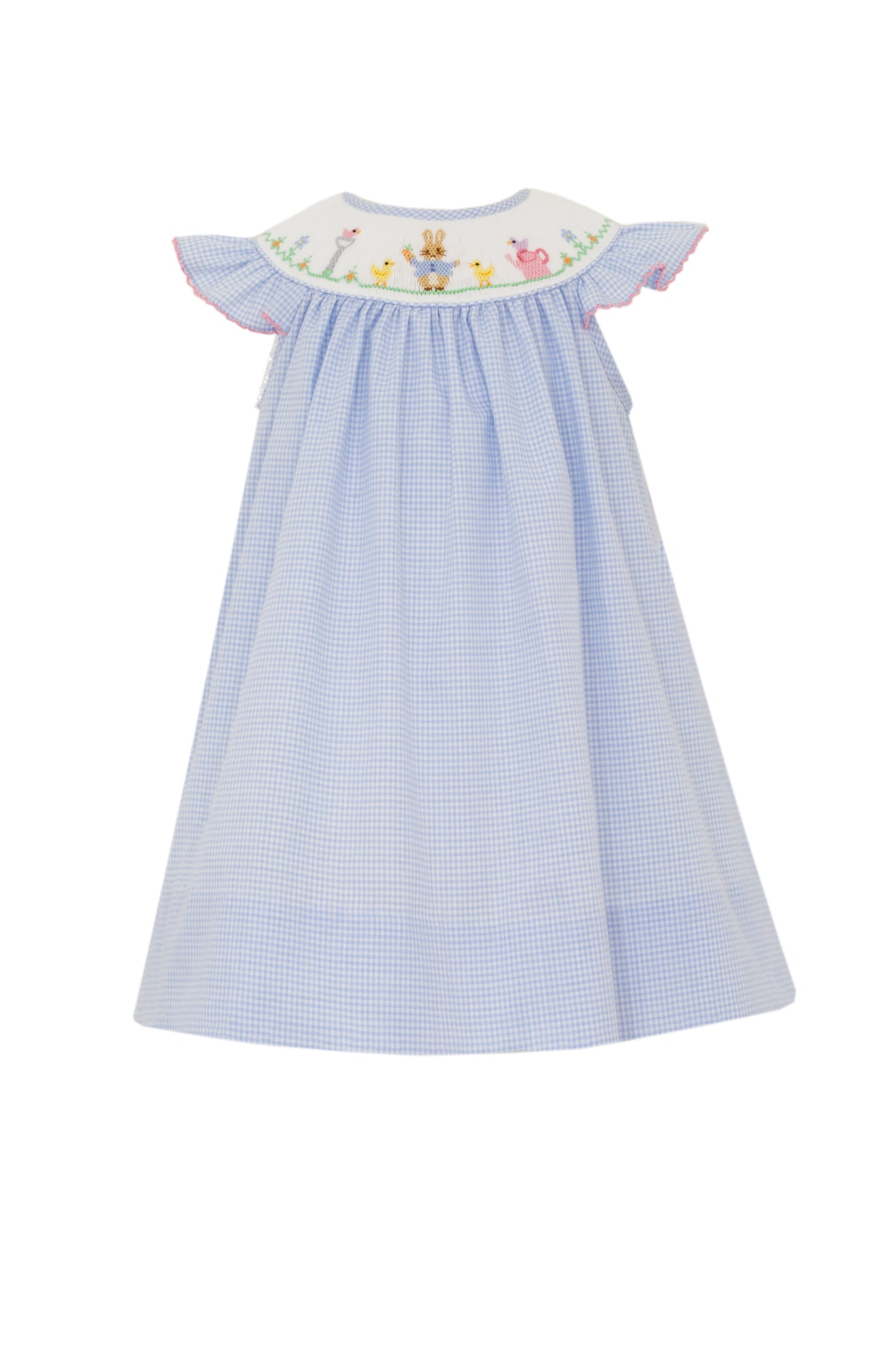 Peter Rabbit Light Blue Gingham Angel Wing Bishop