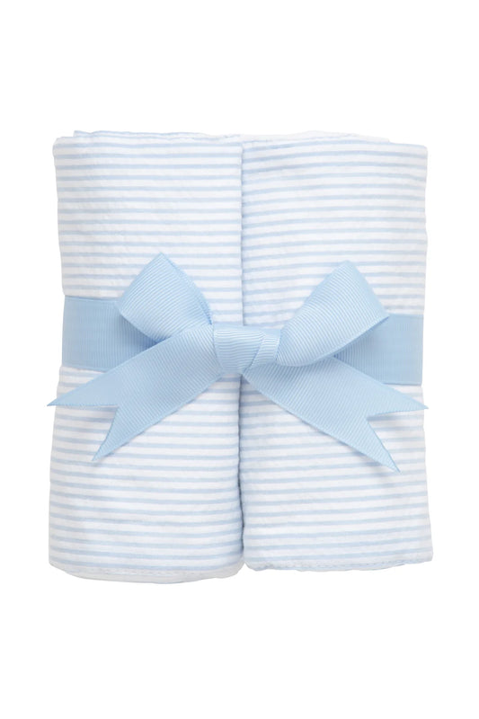 Seersucker Stripe Set of Two Burps