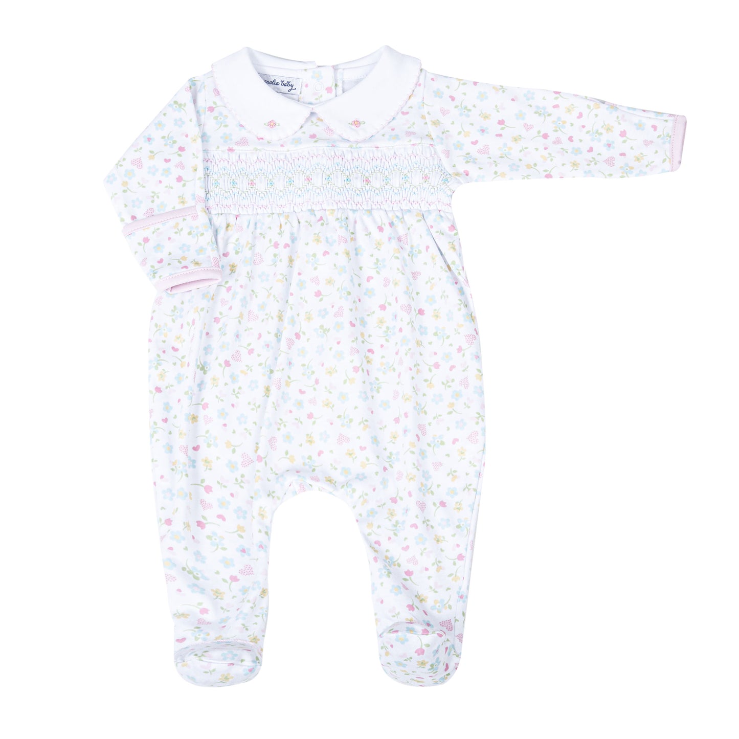 Clara's Classics Smocked Collared Footie