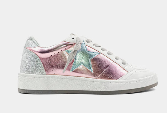 Paz Toddler Pink Metallic Sneakers