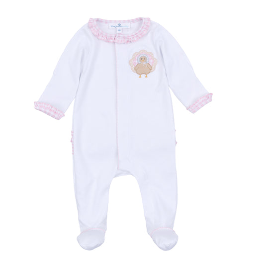 Pilgrim Pals Applique Ruffle Footie