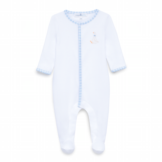 Silly Goose Light Blue Footie