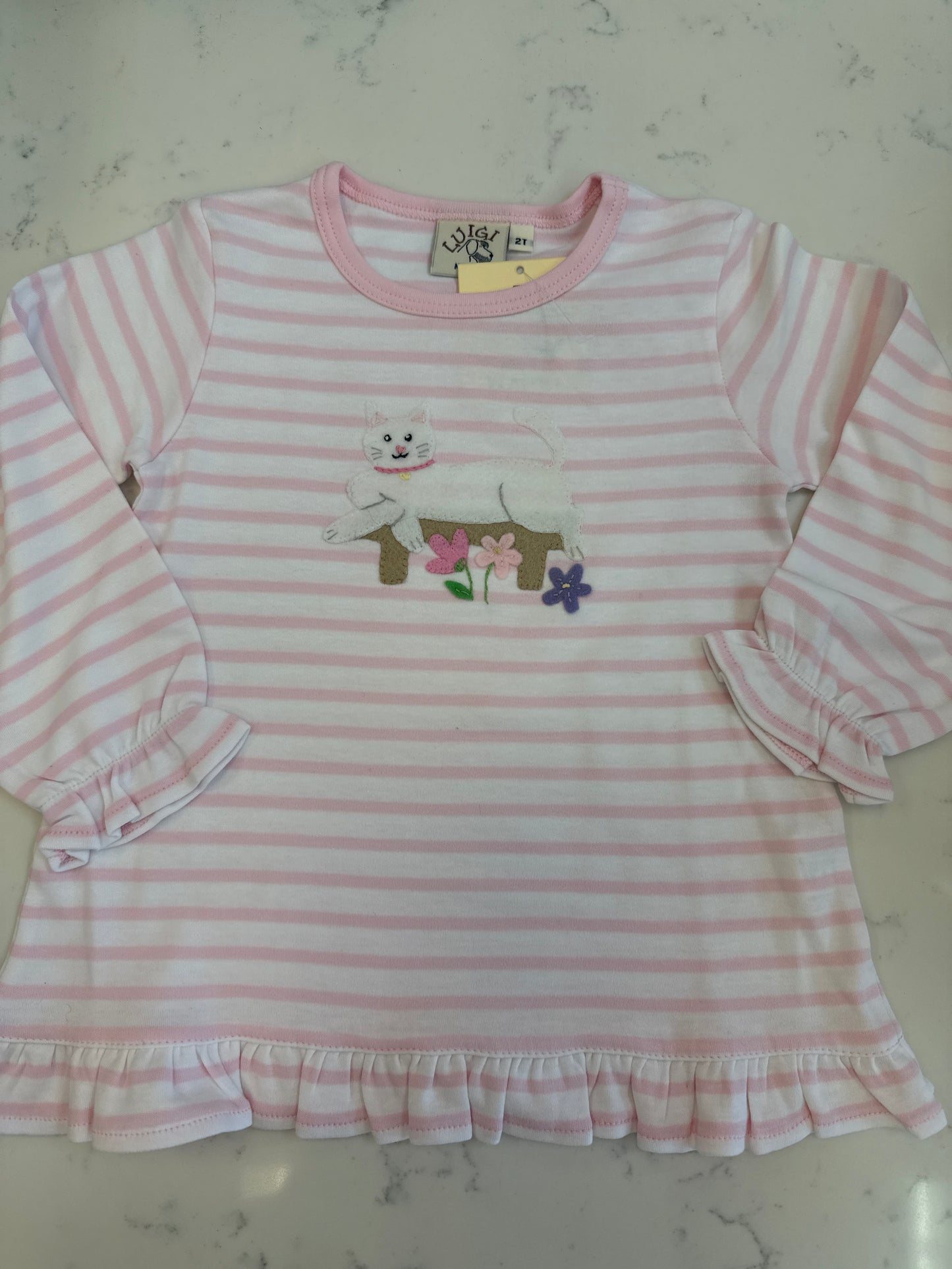 Cat on Bench LS T-Shirt