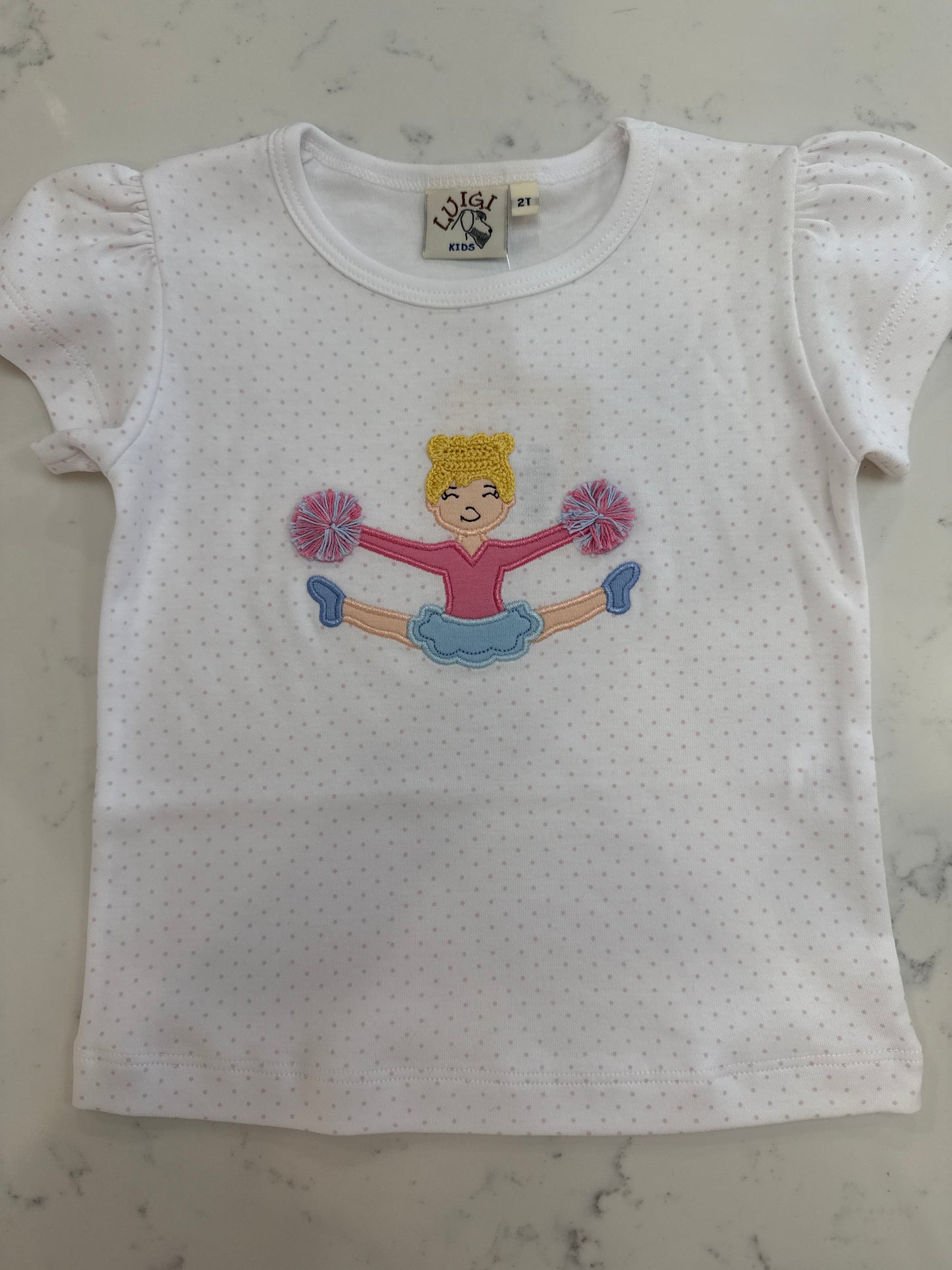 Cheerleader Pink Polka Dot Shirt