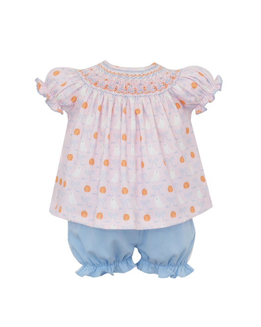 Ghost Knit Print Bishop Bloomer Set