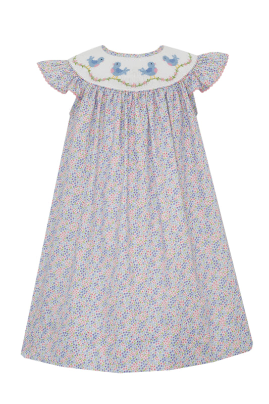 Birds Pink and Blue Angle Wing Bishop