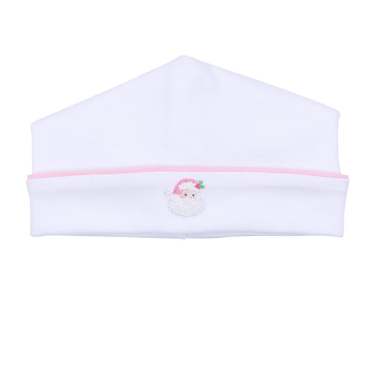 Santa Baby Embroidered Hat Pink