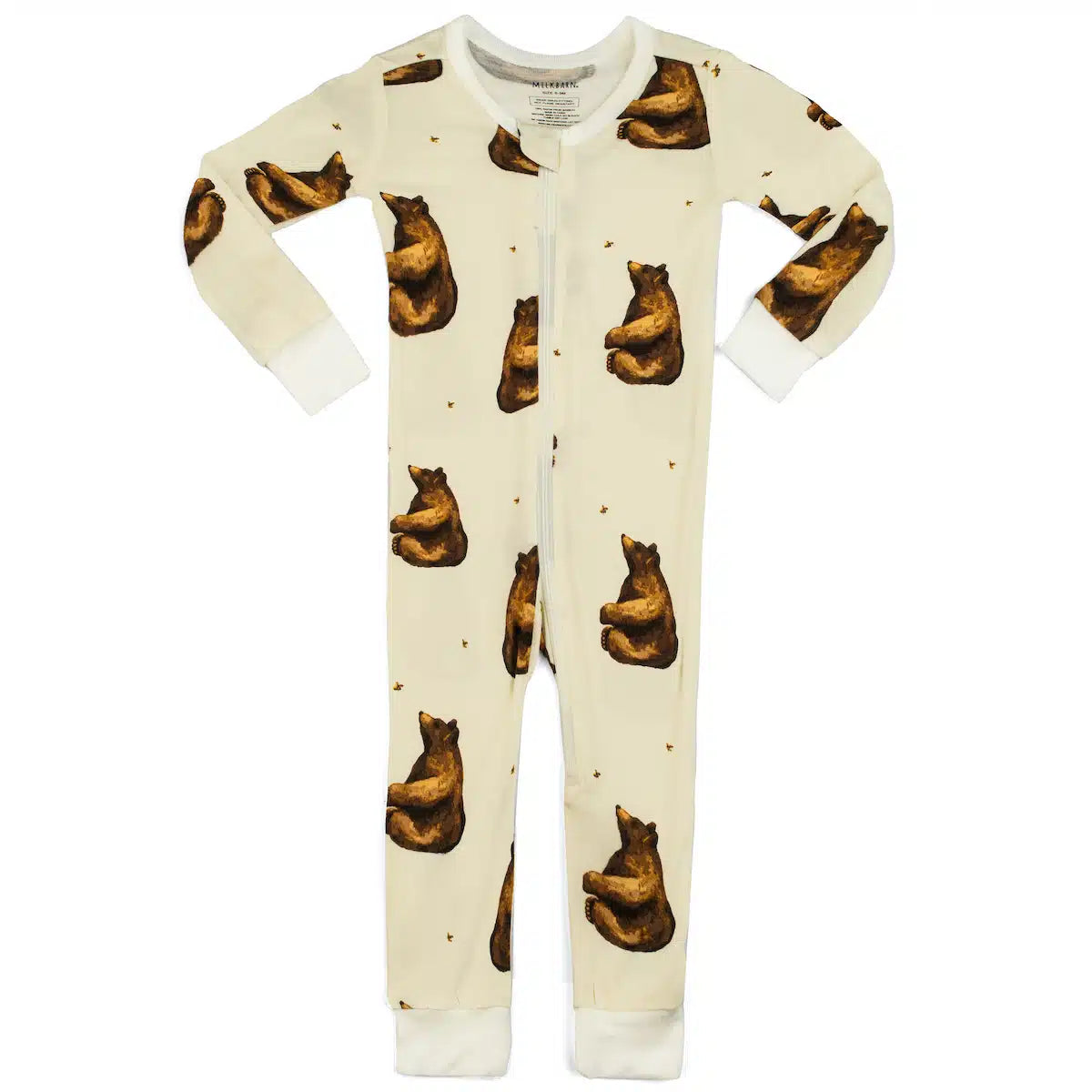 Honey Bear Bamboo Zipper Pajama