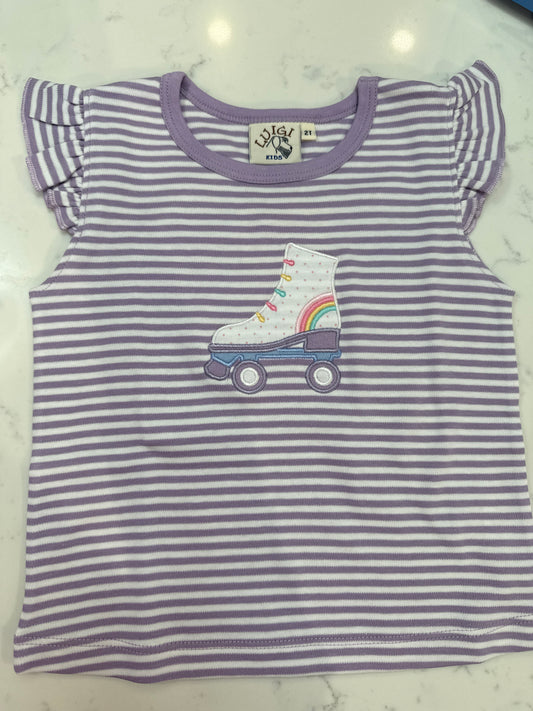 Purple Stripe Rollerskate T-Shirt