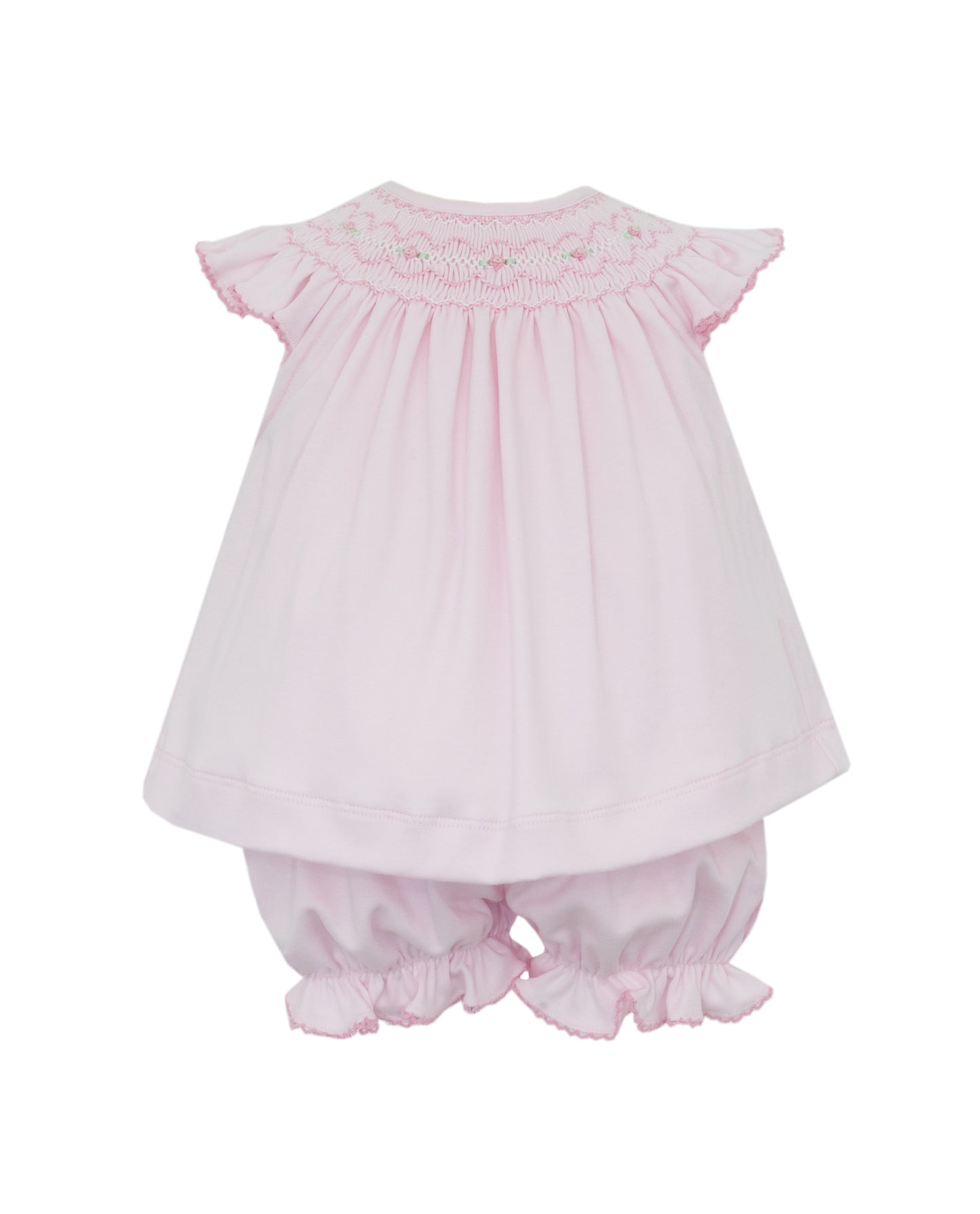 Elizabeth Pink Knit Angel Wing Bishop Bloomer Set