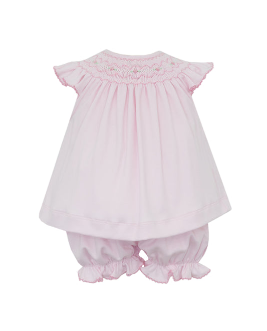 Elizabeth Pink Knit Angel Wing Bishop Bloomer Set