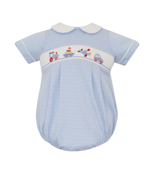 TRANSPORTATION - Lt Blue Knit Stripe Bubble