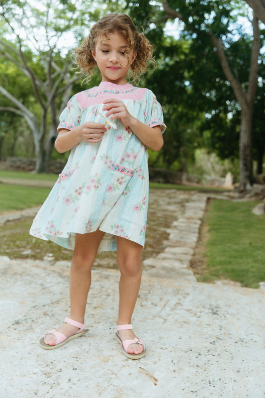 Adelle Minty Stripe Dress