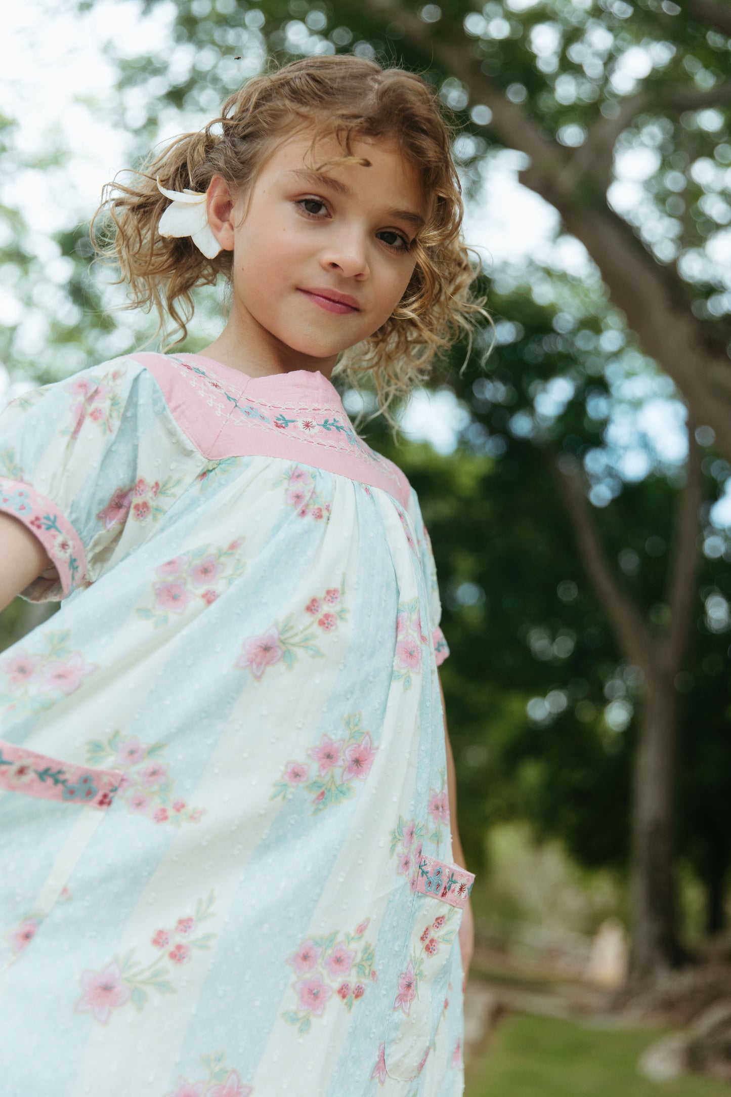 Adelle Minty Stripe Dress