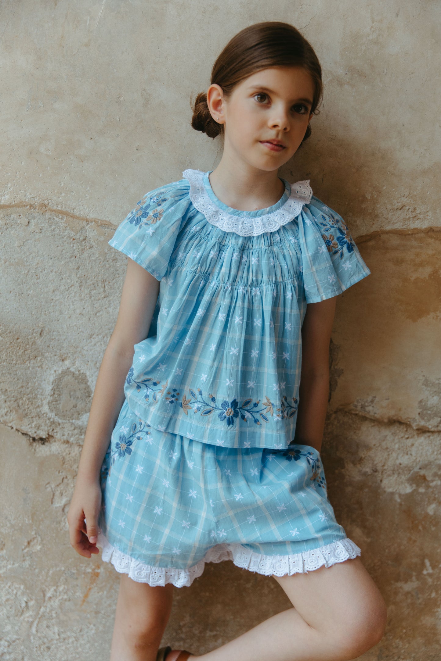 Tulip Vintage Blue Plaid Set